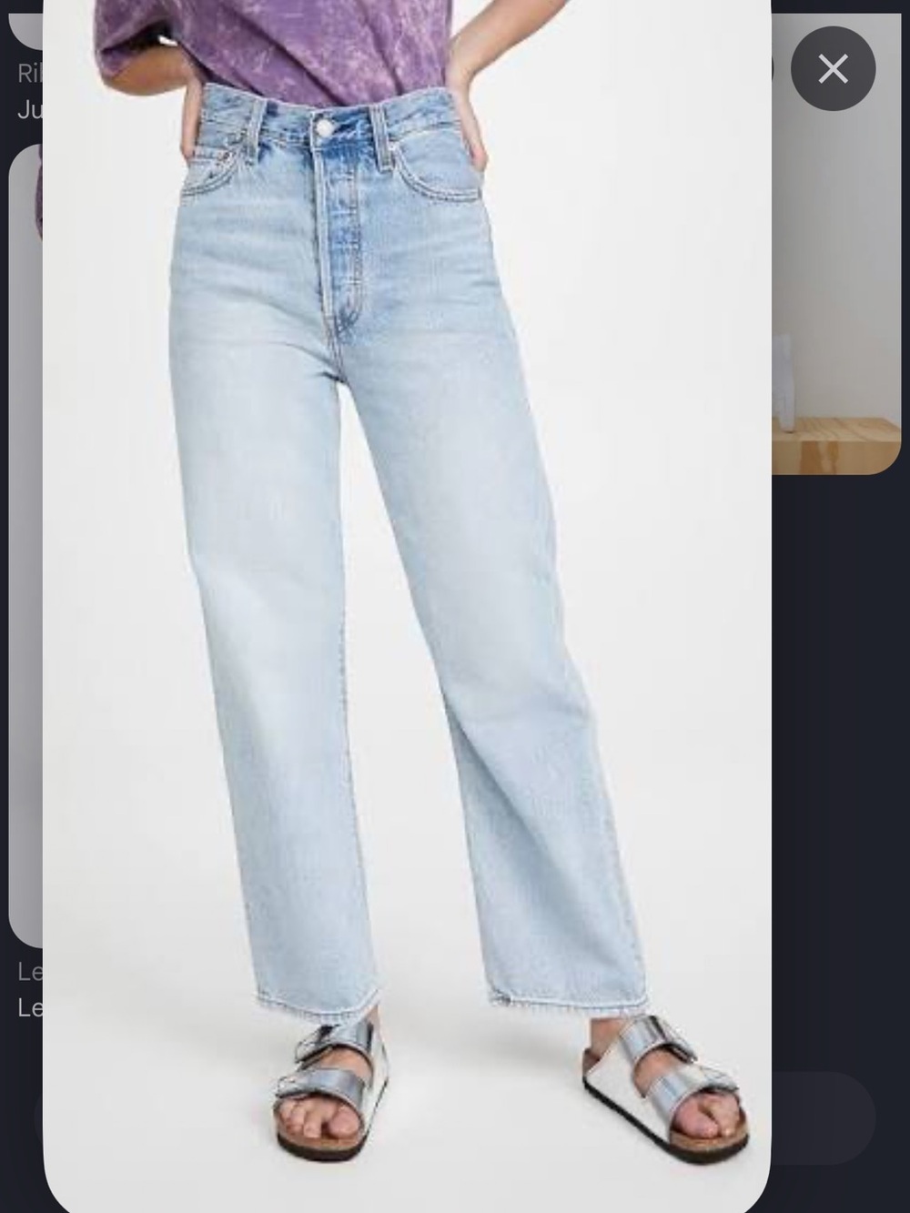Levi's ribcage straight ankle Jeans Women’s 31 Light Blue Wash C